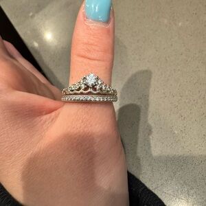 2 Elegant Silver Pandora Rings